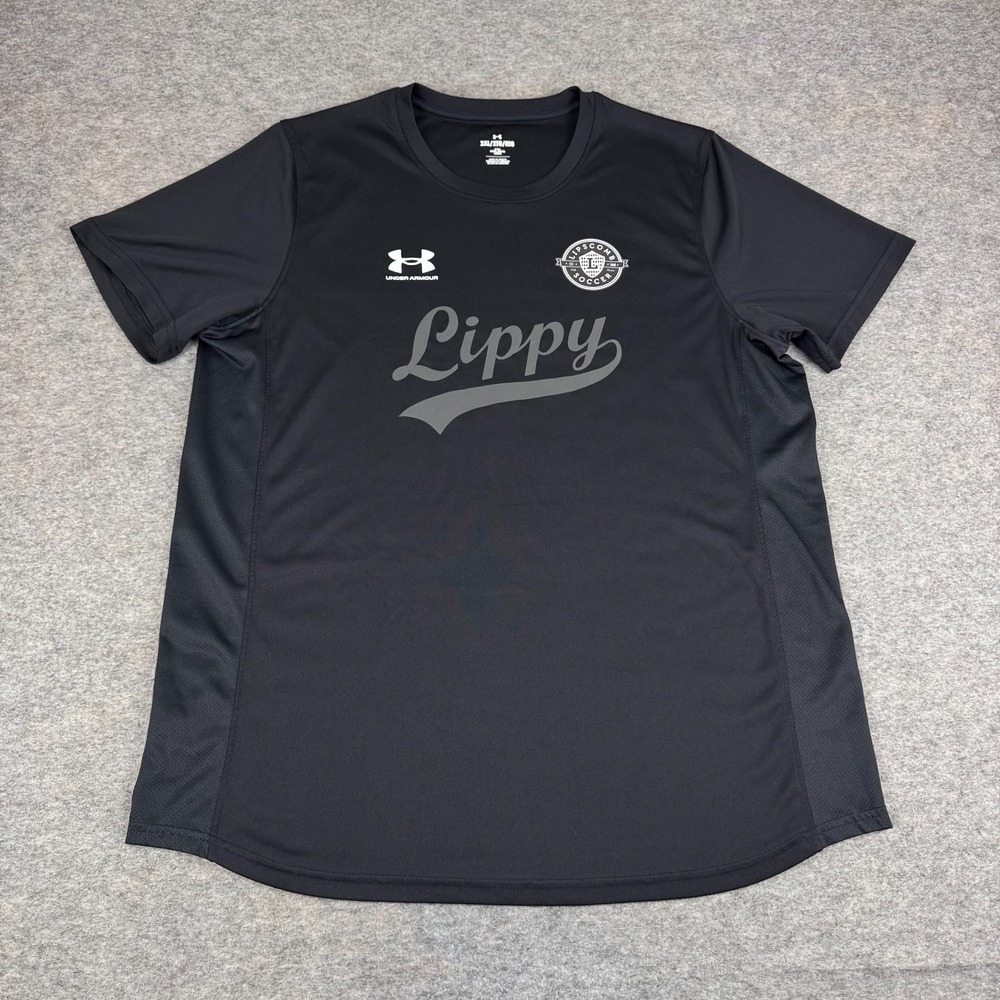 Under Armour Lipscomb University Bisons Soccer T-Shirt Fitted Black Mens 2XL XXL - Picture 2 of 10
